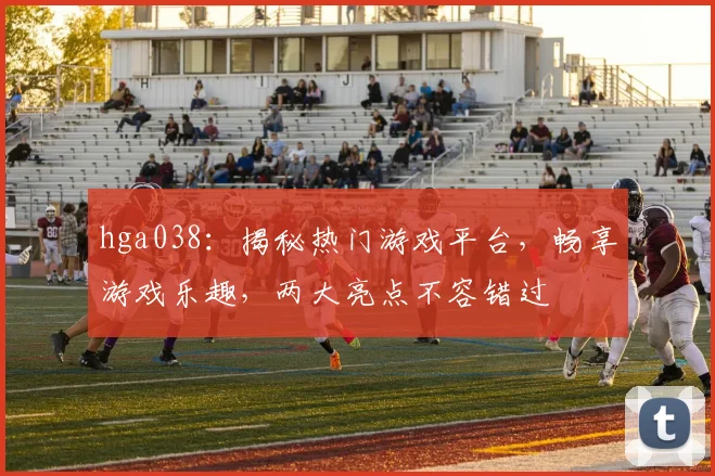 hga038：揭秘热门游戏平台，畅享游戏乐趣，两大亮点不容错过